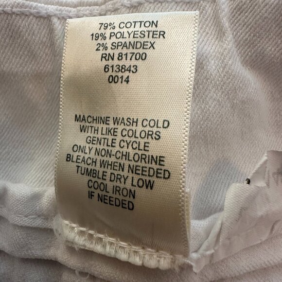 Blair Denimease Flat Waist Pull-On White Jeans Size 12MS - Picture 4 of 8